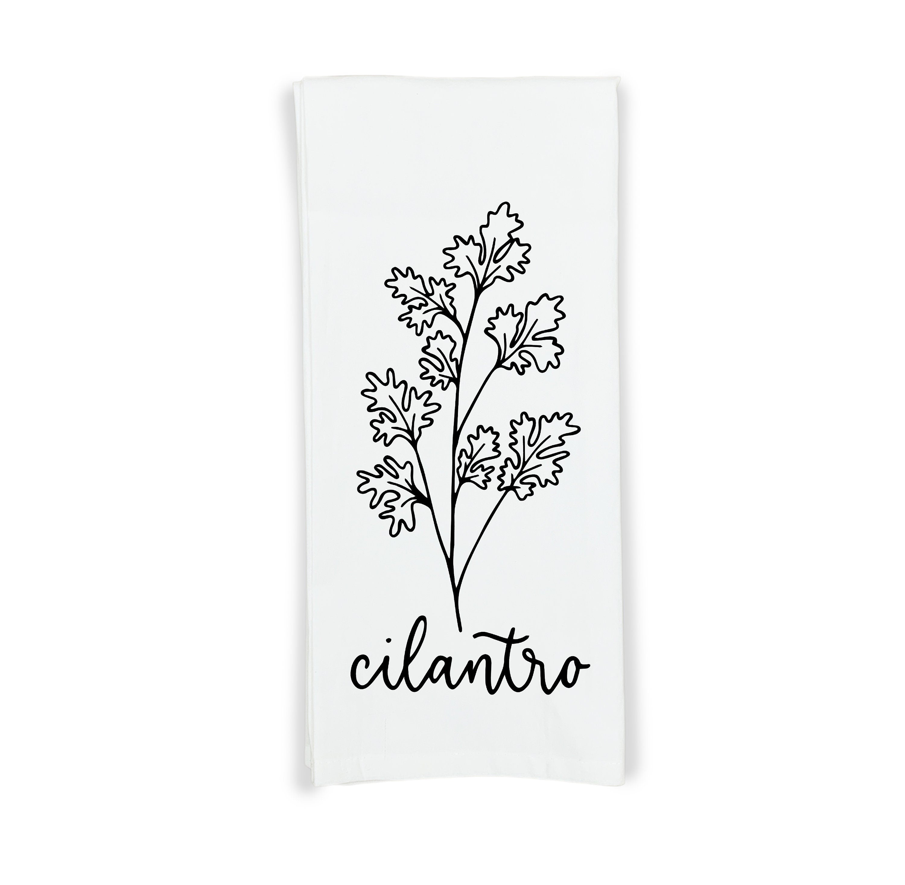 Herb Flour Sack Kitchen Towels - Set of 6 Oregano Rosemary Cilantro Mint Basil Thyme Farmhouse Birthday Christmas Mothers Day Gift for Women