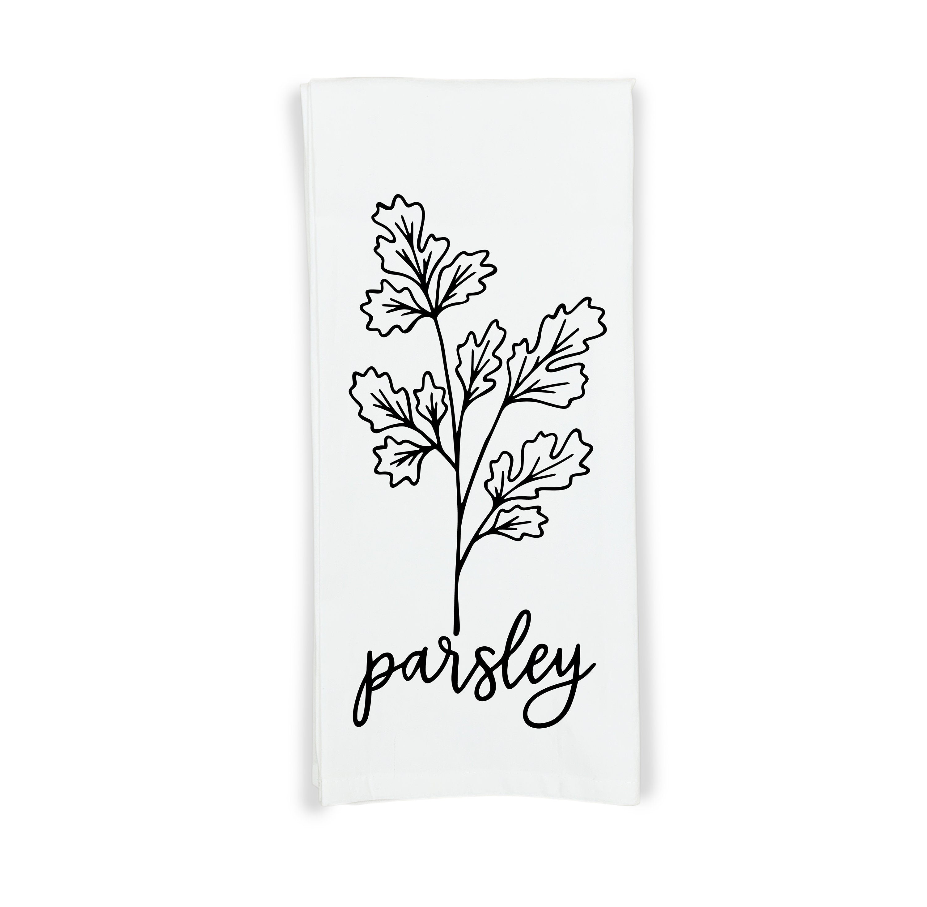 Herb Flour Sack Kitchen Towels - Set of 6 Oregano Rosemary Cilantro Mint Basil Thyme Farmhouse Birthday Christmas Mothers Day Gift for Women